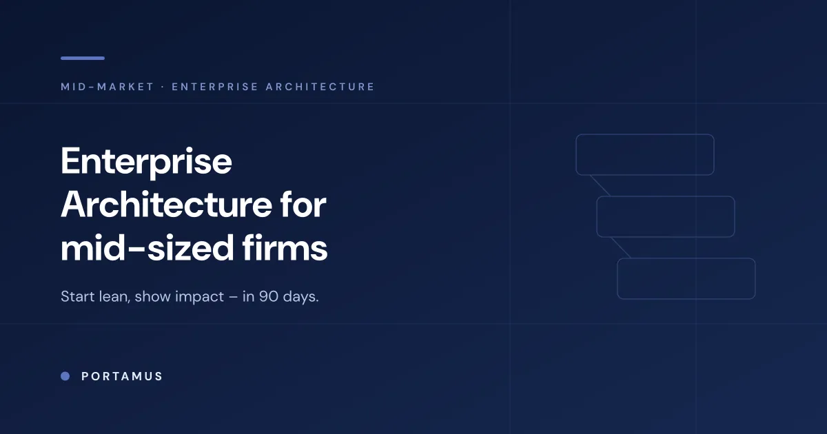 Enterprise Architecture for Mid-Sized Companies: Start Lean, Show Impact