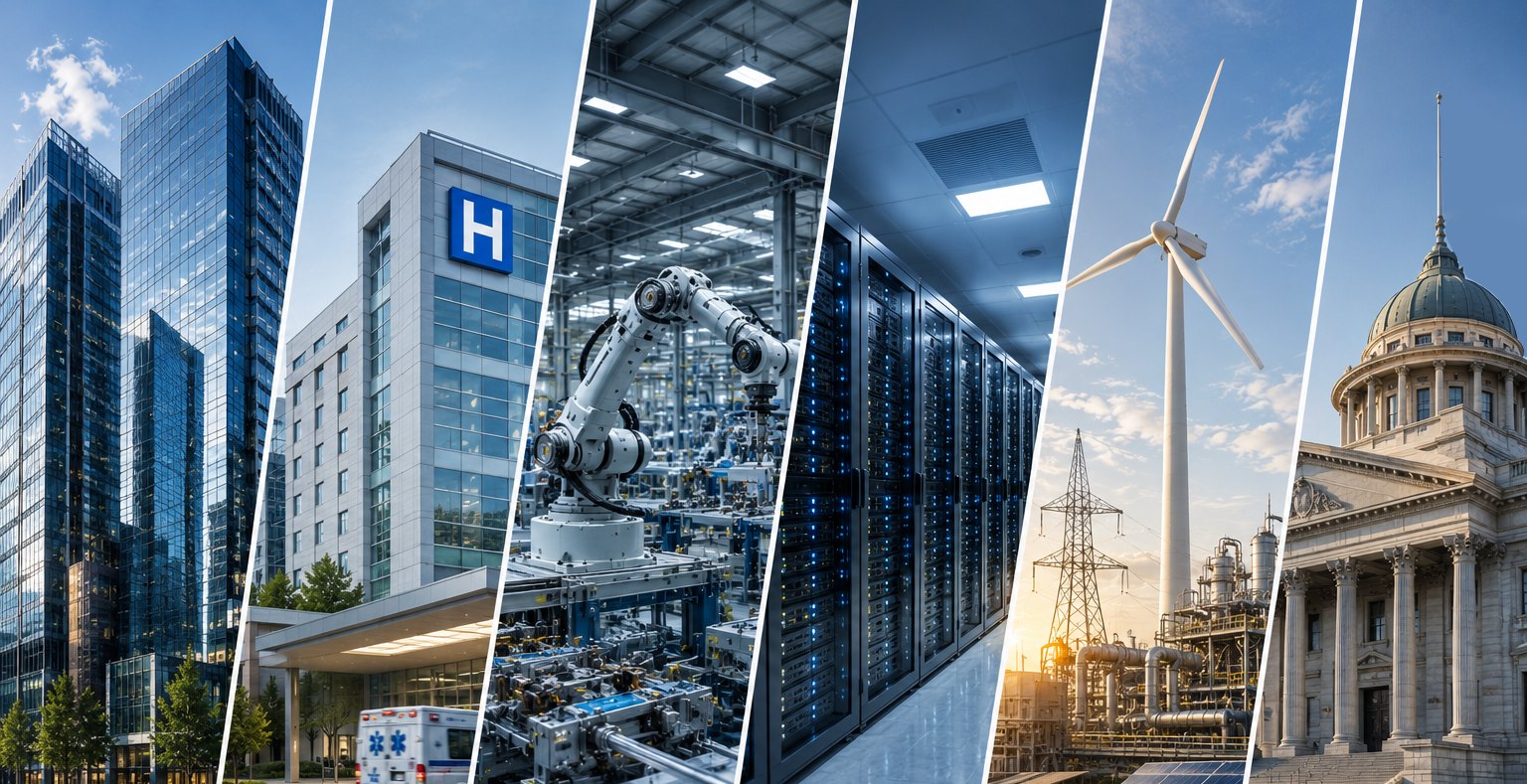 Enterprise architecture consultant briefing an industry-specific engagement